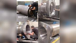 1000TONS HYDRAULIC CYLINDER SLEEVE MANUFACTURING WITH SELF-THROAT930X640#youtube#torna#viral#like