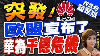 【盧秀芳辣晚報】突然反轉!歐盟"資助"華為3018萬研究6G等!天已亮了! | 拿中國電信巨擘開刀!歐盟指"華為.中興"威脅網安 禁用!@中天新聞 精華版