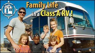 Family's Class A RV Renovation - Life on the road w/ 4 kids!