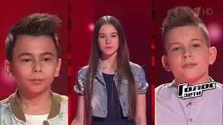 Nikita Vlasenko, Artem Seyranyan, Veronika Ustimova "Не опускай глаз" | The Voice.Kids 4 | Battles