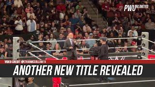 𝙒𝘼𝙏𝘾𝙃: WWE Reveals New Championship Before RAW Goes On The Air