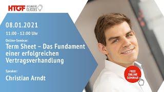 #FoundersClasses | Term Sheet – Das Fundament einer erfolgreichen Vertragsverhandlung