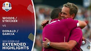 Luke Donald & Sergio Garcia vs Tiger Woods & Steve Stricker | Back Nine Battle | 2012 Ryder Cup