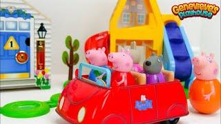 Let's Play with Peppa Pig Weebles and a fun Locking Dollhouse!