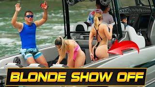 HOT Blonde Dances For Us! Famous Miami Model !! BOAT ZONE