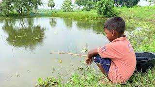 Best Fishing Videos || Traditional Cast Fish Applying Bamboo Tools Hook From Beautiful Nature