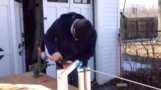 Rod building homemade lathe