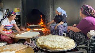 İMECE USULÜYLE AYLARCA BAYATLAMAYAN YUFKA EKMEK YAPIMI | KÖY YAŞAMININ TELAŞLARI | GÖZLEME‍