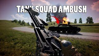 Infantry SQUAD vs 3 Enemy Tanks (Full round Gameplay)