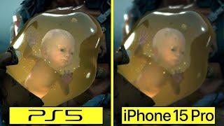 Death Stranding PS5 vs iPhone 15 Pro (Recommended Default Settings) Graphics Comparison