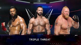 WWE 2K23 - Roman Reigns vs Drew McIntyre vs Brock Lesnar - WWE Gameplay - WWE 2023