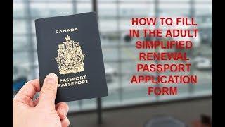 How to Fill In The Simplified Renewal Passport Application Form #TheFormFiller