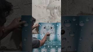 Make a Perfect Whole For Your Bathroom Wall || Rainbow Marble & Tiles