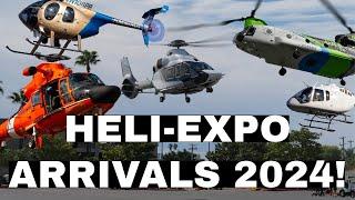 Biggest Fly-in of the year! Helicopter arrivals Heli-Expo Day 1 & 2