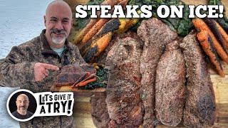 New York Strip Steaks with Baby Carrots and Spinach | Blackstone Griddles