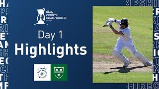 Gubbins & Dawson Hit Centuries | Hampshire v Worcestershire - Vitality CC, Day One Highlights