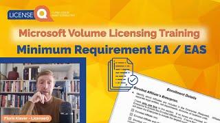 What does it take to start a Microsoft Enterprise Agreement - Microsoft Volume Licensing Training