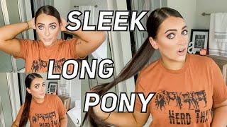 EASY SLEEK LONG PONY TUTORIAL