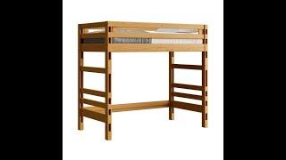 Solid Wood Loft Bed - Ladder Design - Bunk Beds Canada