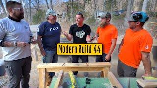 Modern Home Build | 44 | bathroom vanities, range vent, jam staining