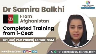 Dr Samira Balkhi from Afghanistan completed training in IVF (OPU & ET) from I-Ceat