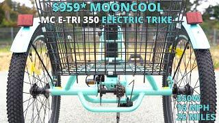 I almost tipped over on this Electric Trike - Mooncool MC E-TRI 350 - Assembly, Test Ride & Review