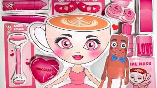 Paper DIY ITALIAN BRAINROT Skincare & Makeup ASMR with Ballerina Capuchina & Tung Tung Tung Sahur