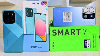 tecno pop 7 pro vs infinix smart 7 unboxing || Comparison || Camera test || Price || Full Details