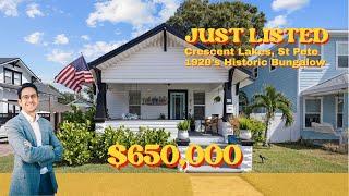 Historic 1920s Bungalow For Sale | 435 12th Avenue North, St Pete, Florida!