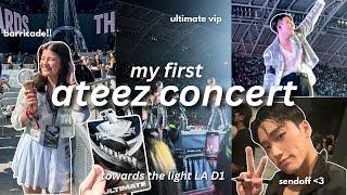 ATEEZ CONCERT VLOG | towards the light LA D1, ultimate vip *barricade, lounge, sendoff, atiny vlog*