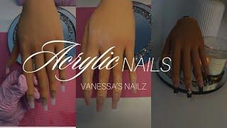 Beginner Nail Tech | New KnowU practice hand | Acrylic Nails| Vanessa’s Nails