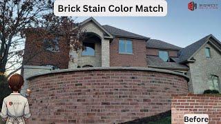 Expert Brick Staining - Saving Your Retaining Wall with Color Match!