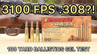 308 Winchester Barnes VOR-TX 130 TTSX BT Ballistics Gel Ammo Test