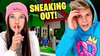 SNEAKING OUT AT MIDNIGHT! *WE GOT CAUGHT* Ep1 Prezley & Charli Roblox Brookhaven RP!