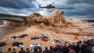 "Devastating Floods in Spain ! Cities Underwater and Everything Swept Away