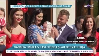 Slujba de botez s-a terminat. Gabriela Cristea şi Tavi Clonda și-au creștinat fetița