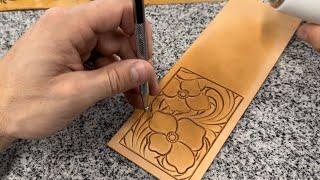 Beveling A Tooled Leather Wallet With Beginner Tools