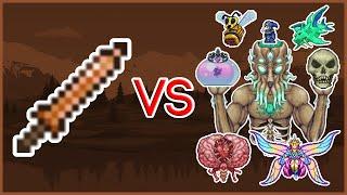 Terraria 1.4.2.3 - Copper Shortsword vs ALL Bosses