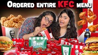 Trying ENTIRE MENU of KFC! What your ideal KFC order needs to be? #foodchallenge #thakursisters