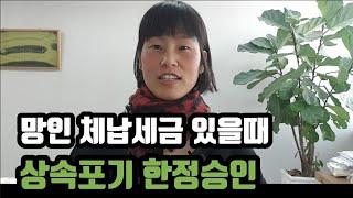 망인 체납세금 있을 때 상속포기 한정승인, 상속인 재산이 압류되었다면?