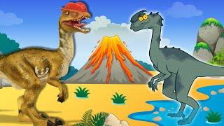 Dinosaur | Learn About Scariest Dinosaurs | Dilophosaurus | Funny Dinosaur Cartoon For Kids