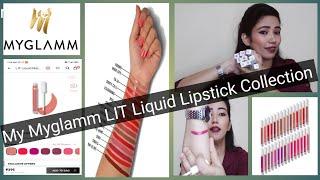 My Myglamm LIT Liquid Matte Lipstick Collection || Refer Code and get free makeup products