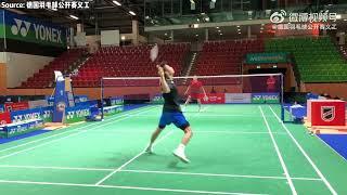 2022德国公开赛|桃田贤斗赛前试场地，与队友西本拳太对练！2022 German Open|Kento Momota Test Court with Kenta Nishimoto