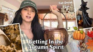 Cozy Autumn Vlog, Decorating, Sourdough Cookies, SAHM