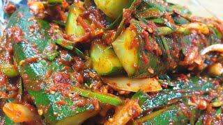 오이반찬[오이소박이]맛있게 담그는법,자세하고 쉽게! 오이소박이 맛있게 만들기ㅣ피를 맑게해주는 오이소박이입니다.