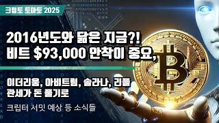 03/06) 2016년도와 닮은 지금?! 비트 $93,000 안착이 중요, 이더리움, 아비트럼, 솔라나, 리플관세가 돈 풀기로