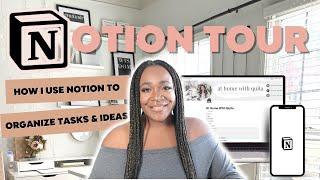 How I Use Notion To Stay Organized FULL NOTION TOUR | At Home With Quita