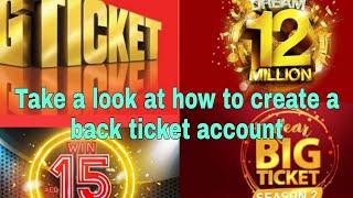 Take a look at how to create a back ticket account