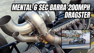 6 SEC MENTAL TURBO BARRA POWERED DRAGSTER FROM TBRE