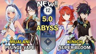 C0 Kinich Super Bloom & C0 Mualani Plunge | Spiral Abyss 5.0 Floor 12 (9 Stars) | Genshin Impact【原神】